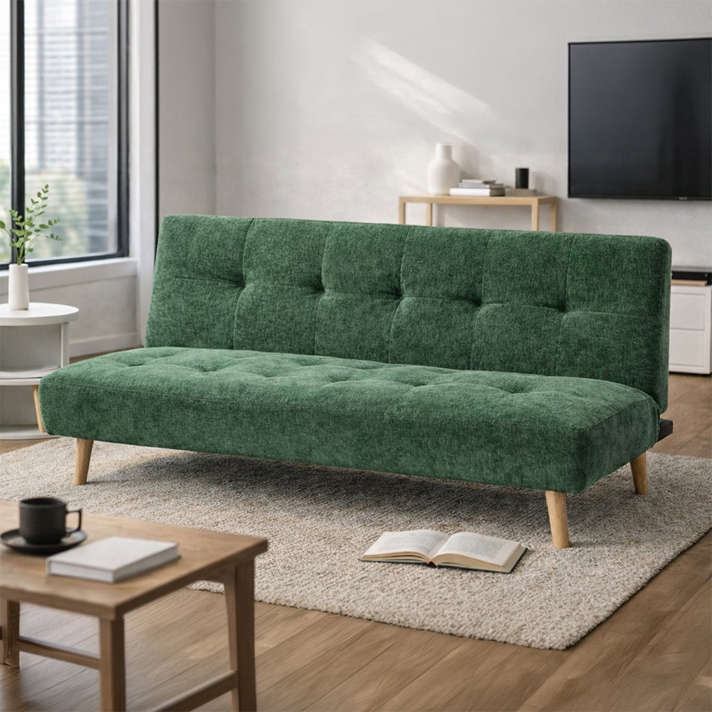 Zoy Home - Futón Varkala Tela Verde