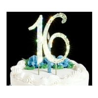 Adorno Para Pastel Scotamalone 16º Con Gemas De Strass Brillantes