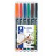 thumbnail image 1 of Marcador STAEDTLER Lumocolor 1 mm, punta de fieltro mediana, paquete de 6, 1 of 7