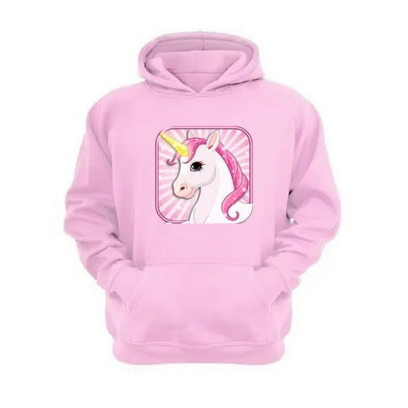 Polerón Canguro Unicornio Rosa Talla S Unisex