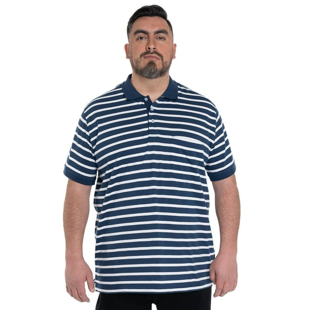 Polera Hombre Listada Cuello Camisero