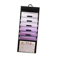 Magideal - Organizador De Archivos Montado En La Pared, Porta , 6 Bolsillos, Letra Práctica, Tamaño A4, Expansión Resistente Para El Hogar, Escuela, Vi , Violeta