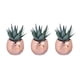 thumbnail image 1 of Set de Suculentas Decorativas Porcelana Cobre 3 Piezas, 1 of 4