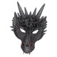 thumbnail image 5 of Dragon Mask Full Head Cover Para Cosplay Prop Masquerade Mask Negro, 5 of 5