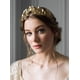 thumbnail image 2 of Diadema nupcial hecha a mano con hojas de enredadera, corona de hojas doradas, tiara de hojas, tocado de boda, dama de honor, graduación, festival, accesorios para el cabello para mujeres y niñas (dor, 2 of 4