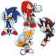 thumbnail image 1 of Toyland 81 cm Sonic Pack de 4 globos para decoración de fiestas, 1 of 1