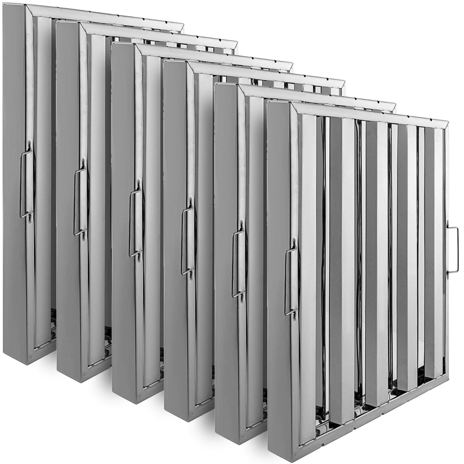 Filtros De Campana Vbenlem, Paquete De 6 Unidades, Acero Inoxidable 430, 50 X 62 Cm