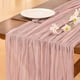 thumbnail image 1 of Pink Cheesecloth Table Runner Fall Boho Wedding Birthday Party, 1 of 3