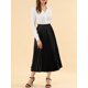 thumbnail image 5 of Falda de fiesta plisada midi con cintura elástica metálica para mujer NOMADIC NOOK 2XL Negro, 5 of 7