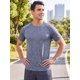 thumbnail image 4 of INSPIRE CHIC Camiseta Atlética para Hombre de Manga Corta Cuello Redondo Camisetas para Correr S Gris Oscuro, 4 of 5