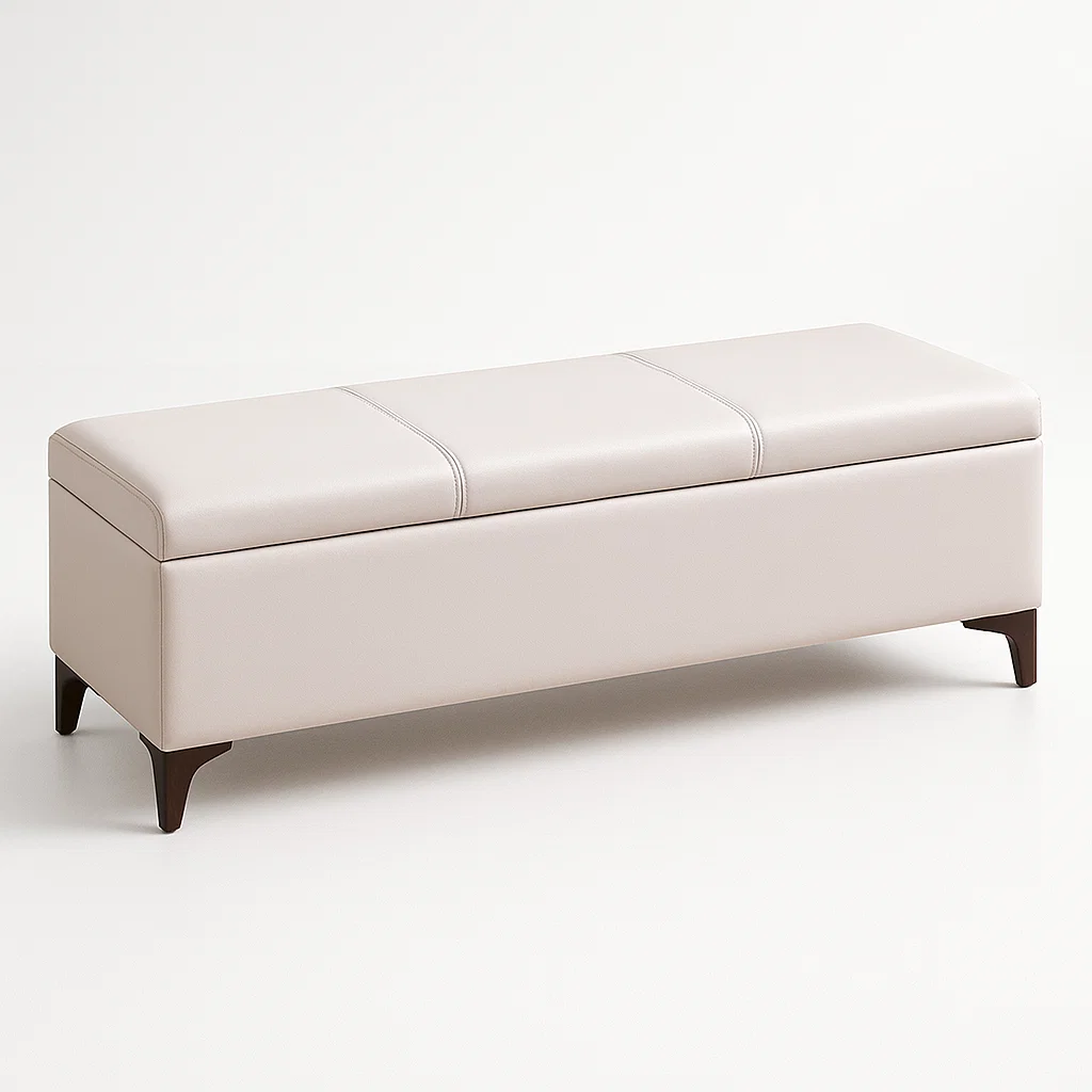 Habita2 Chile - Banqueta De Cuero Sintetico Milano Multifuncional Con Almacenamiento