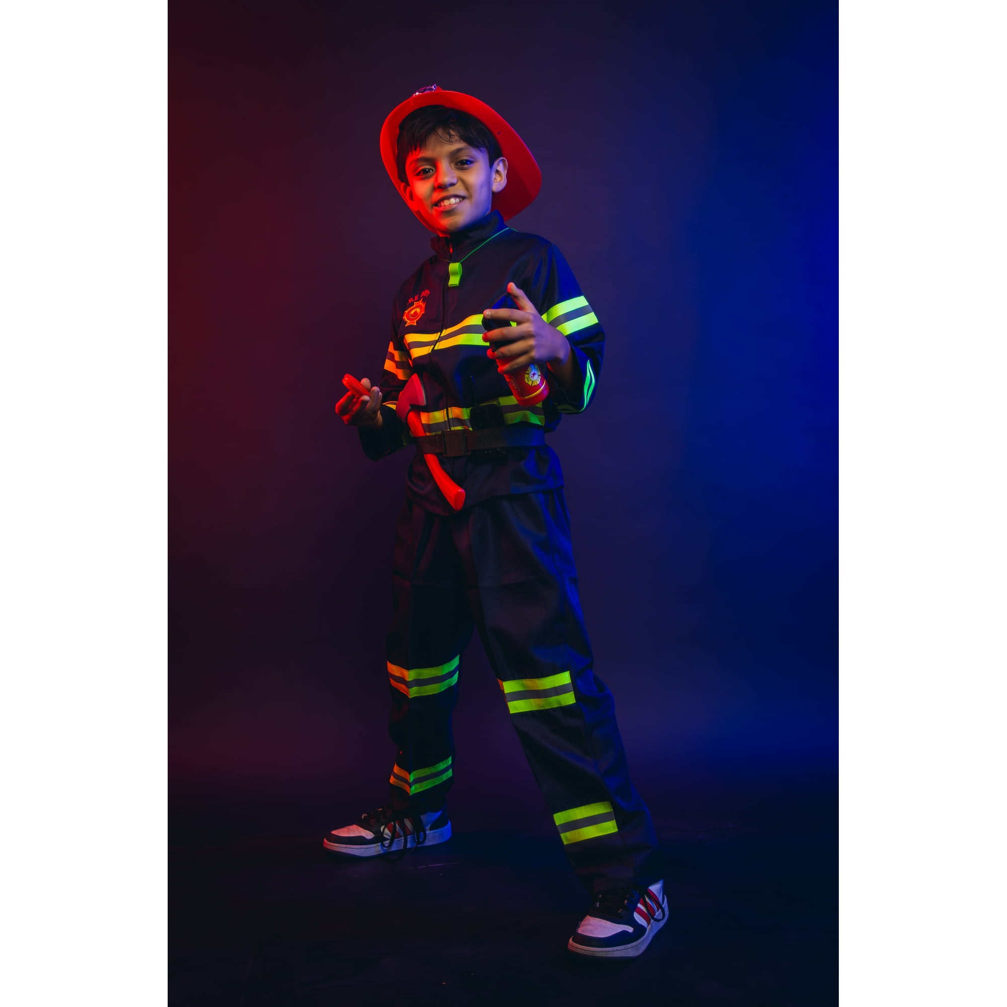 Sm - Disfraz Bombero Completo 5 Accesorios Cosplay Niños