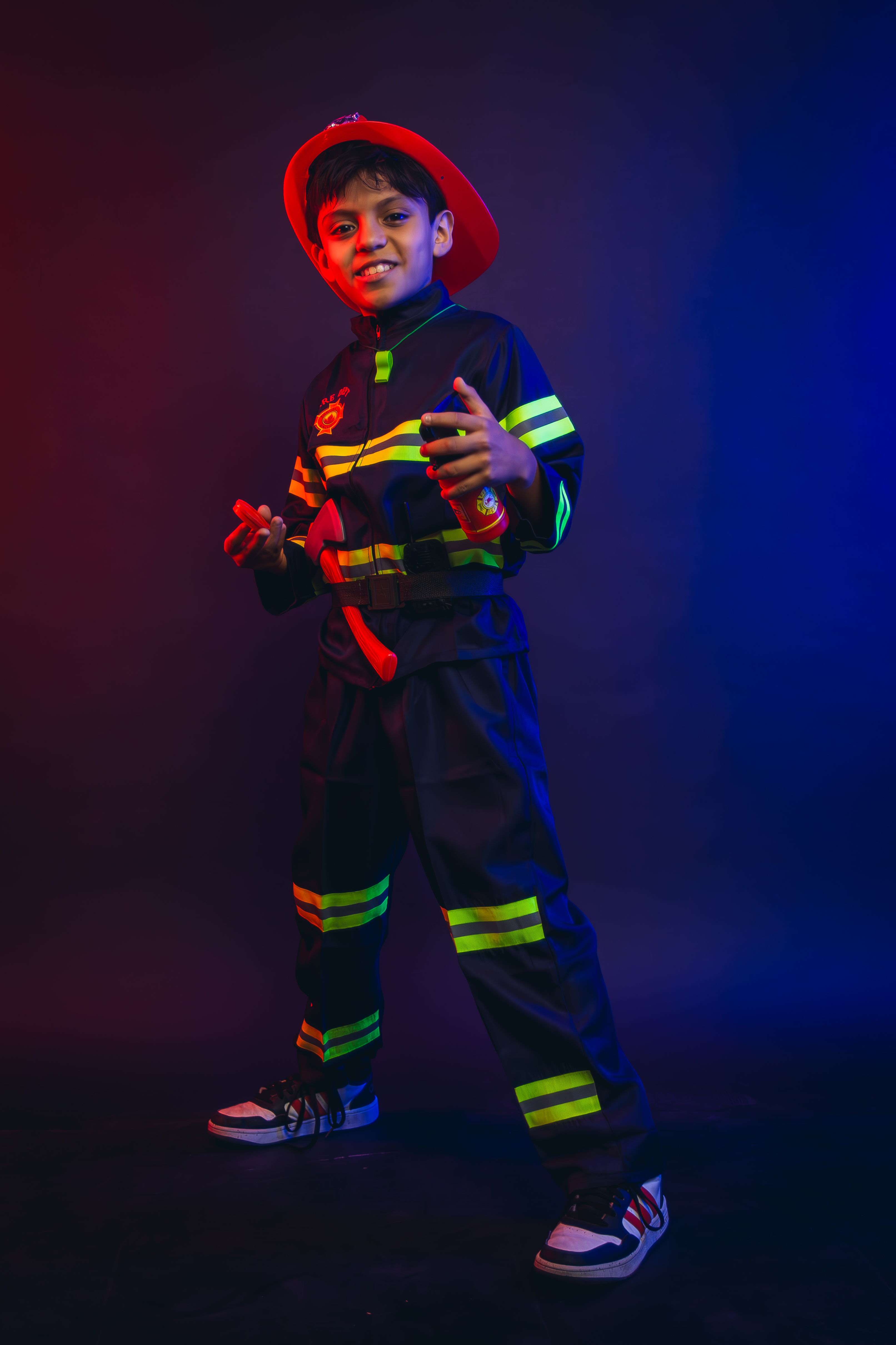 Sm - Disfraz Bombero Completo 5 Accesorios Cosplay Niños