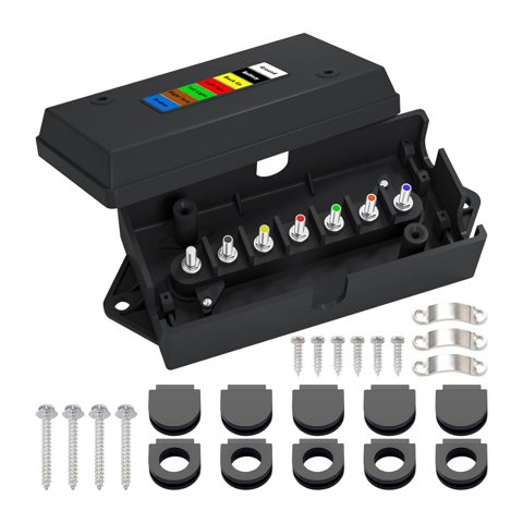Ioensy - Caja De Conexiones De Cableado De Remolque De 7 Vías Caja De Cableado De Remolque De 7 Pines Para