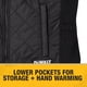 thumbnail image 4 of Chaqueta DEWALT DCHJ102BD1 para mujer, ligera y calefactada, negra, XL, 4 of 7