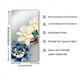 thumbnail image 2 of 1pc Canvas Oil Painting, Golden Edge Blue Chrysanthemum And Yellow Pink Camellia Pattern, Hanging Wall Art, For Vertical Panoramic Entrance Home Decoration Painting, No Frame, 2 of 3