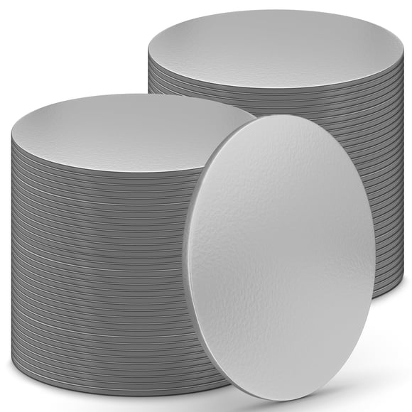 Tablas para tartas O'CREME, redondas, plateadas, aptas para uso alimentario, paquete de 100