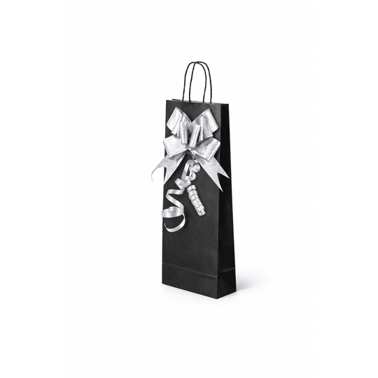 De Gaune - Bolsa De Papel Para Vino + Cinta De Regalo Blanco (12 Unidades)