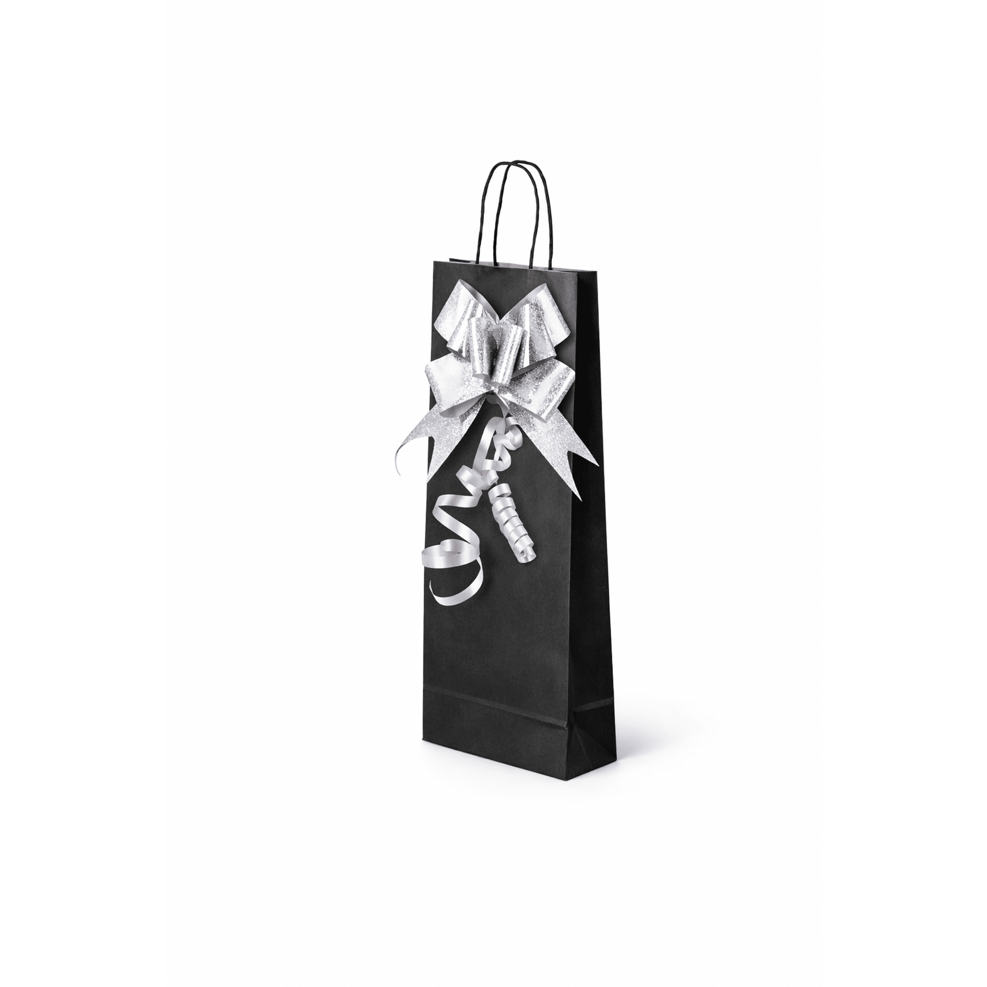 De Gaune - Bolsa De Papel Para Vino + Cinta De Regalo Blanco (12 Unidades)