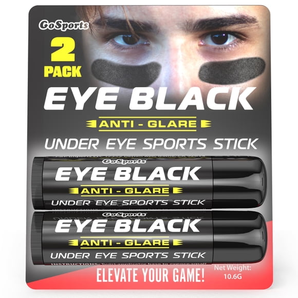 Palo deportivo negro antideslumbrante GoSports, paquete de 2