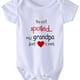 thumbnail image 1 of Baby Boys And Girls Casual Cute Onesie With "I'm Not Spoiled My Grandpa Just Love Me" For Summer Pregnancy Gift, 1 of 5