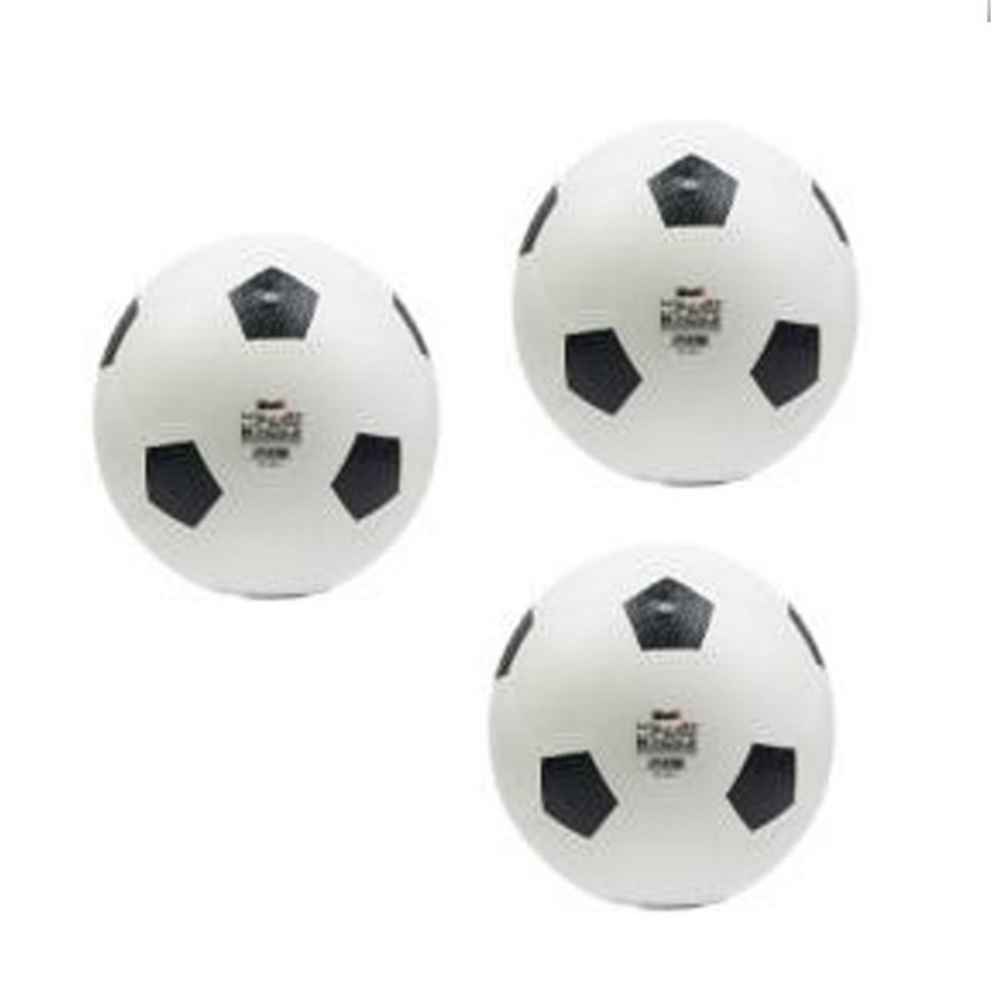 Vipnetwork - Set 3 Pelotas Inflable 22 Cm Diseño Futbol - Color Blanco