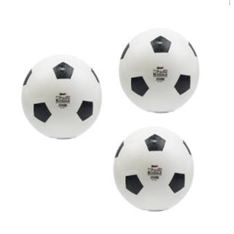 Vipnetwork - Set 3 Pelotas Inflable 22 Cm Diseño Futbol - Color Blanco