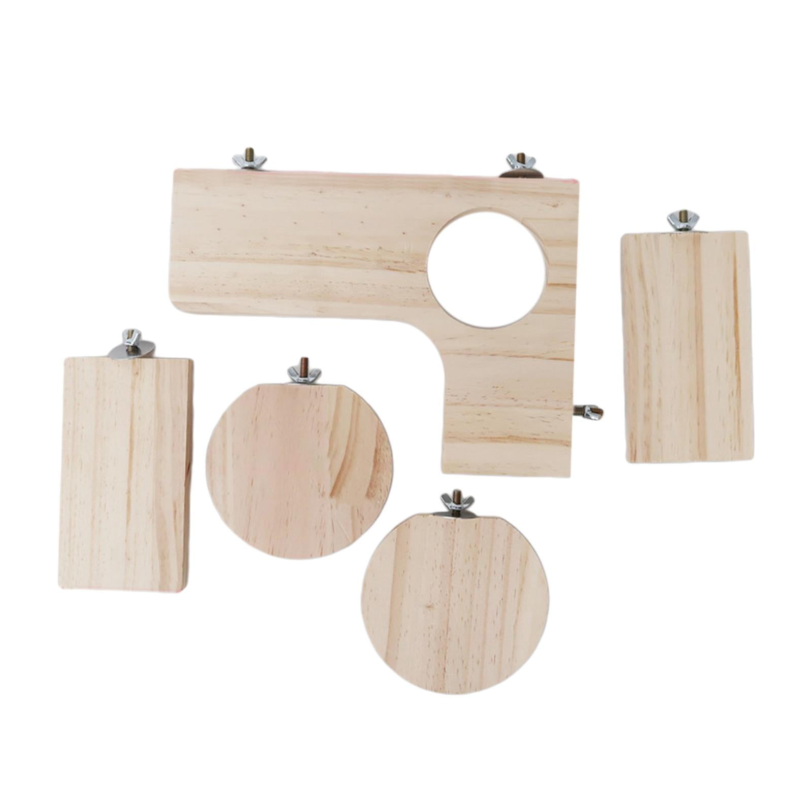 Magideal - De Madera Para Pájaros Soporte De Percha De Madera De 5 Piezas Estante De Esquina De Jaula De Hábitat Para Periquitos, Periquitos, Loros, C