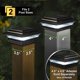 thumbnail image 2 of Classy Caps Tapa Solar Imperial 4x4 - Compatible con postes de terraza y cerca de 3.5"x3.5" y 4"x4" - Aluminio fundido negro - Modos de luz cálida y fría, 2 of 9