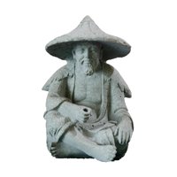 Bothyi - Resina Acuario Antiguo Pescador Chino Personajes Estatua Ornamento Moderado