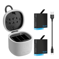 Cargador Allin Triple + 2 Baterías Para Gopro Hero 5 6 7 8 / Telesin