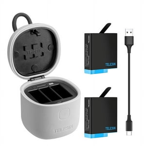 Cargador Allin Triple + 2 Baterías Para Gopro Hero 5 6 7 8 / Telesin