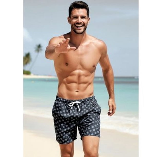 Traje De Baño Hombre Forro Malla Bolsillos Colores Diseños 001