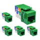thumbnail image 1 of Conector Keystone Beszin Cat.5E RJ45 Paquete de 5 Verde, 1 of 4