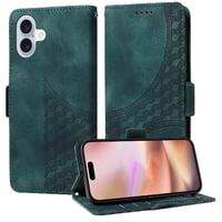 Carcasa Foxdock Iphone 16 De Cuero Pu, Diseño Acolchado Clásico, Protección Contra Caídas Y Rayones