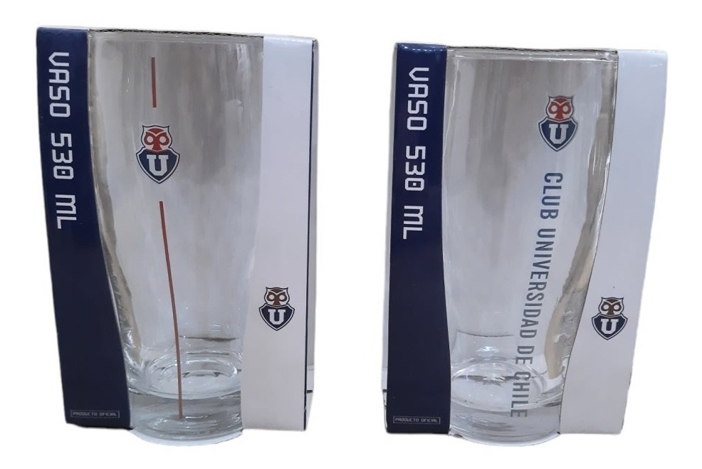 Genérico - Vaso Vidrio Individual Cervecero Equipo Futbol 530 Ml
