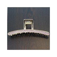 Lia Victoria - Traba Metálica Brillante Garra Tiburón De Cabello Plateado