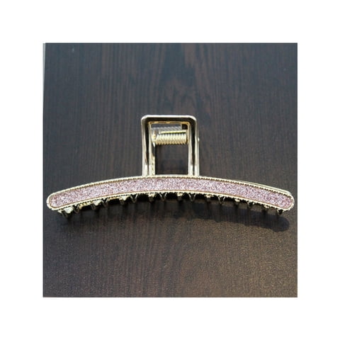 Lia Victoria - Traba Metálica Brillante Garra Tiburón De Cabello Plateado