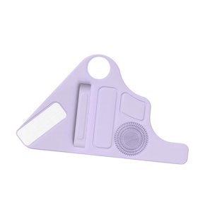 Magideal - Almohadilla De Maquillaje De Silicona Almohadilla Limpiador De La Almohadilla De Maquillaje Multipropósito Paleta De Cepillo Cosmético Organizador De Púrpura