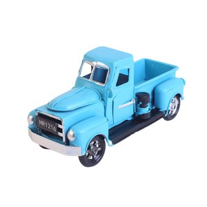 Bothyi - Camión De Granja Navideño De Diseño Vintage Para Jardín, Navidad, Exterior, Interior, Azul