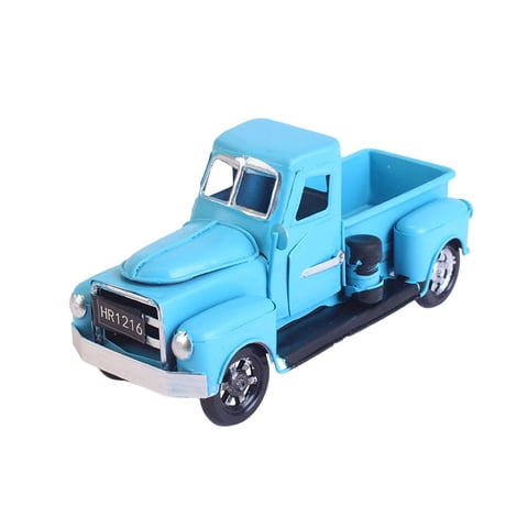 Bothyi - Camión De Granja Navideño De Diseño Vintage Para Jardín, Navidad, Exterior, Interior, Azul