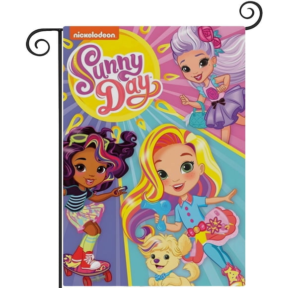 Sunny Day-bandera de jardín temática. Regalo perfecto para fans, amigos y familiares, ideal para actividades al aire libre y decoración de fiestas.28CM*45CM