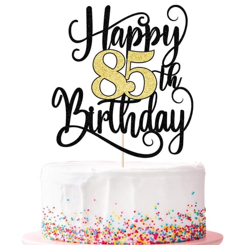 Decoración De Tarta Ruscalin Para Fiesta De Cumpleaños Número 85, De Ruscalin