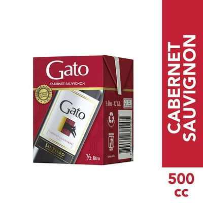 Vino Tinto Cabernet Sauvignon 12° Caja 500 Ml Gato
