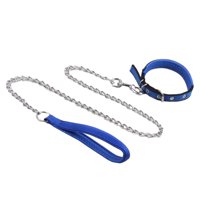 Magideal - Correa Para Perro, Cuerda De Tracción Para Mascotas, Cómoda Y Portátil, Correa Para Caminar Para Entrenamiento De Perros Pequeños, Medianos Y Grandes Azul Con Cuello