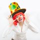 thumbnail image 5 of Sombrero de payaso Wittocs con lunares en la parte superior, arcoíris, para fiestas, 5 of 9