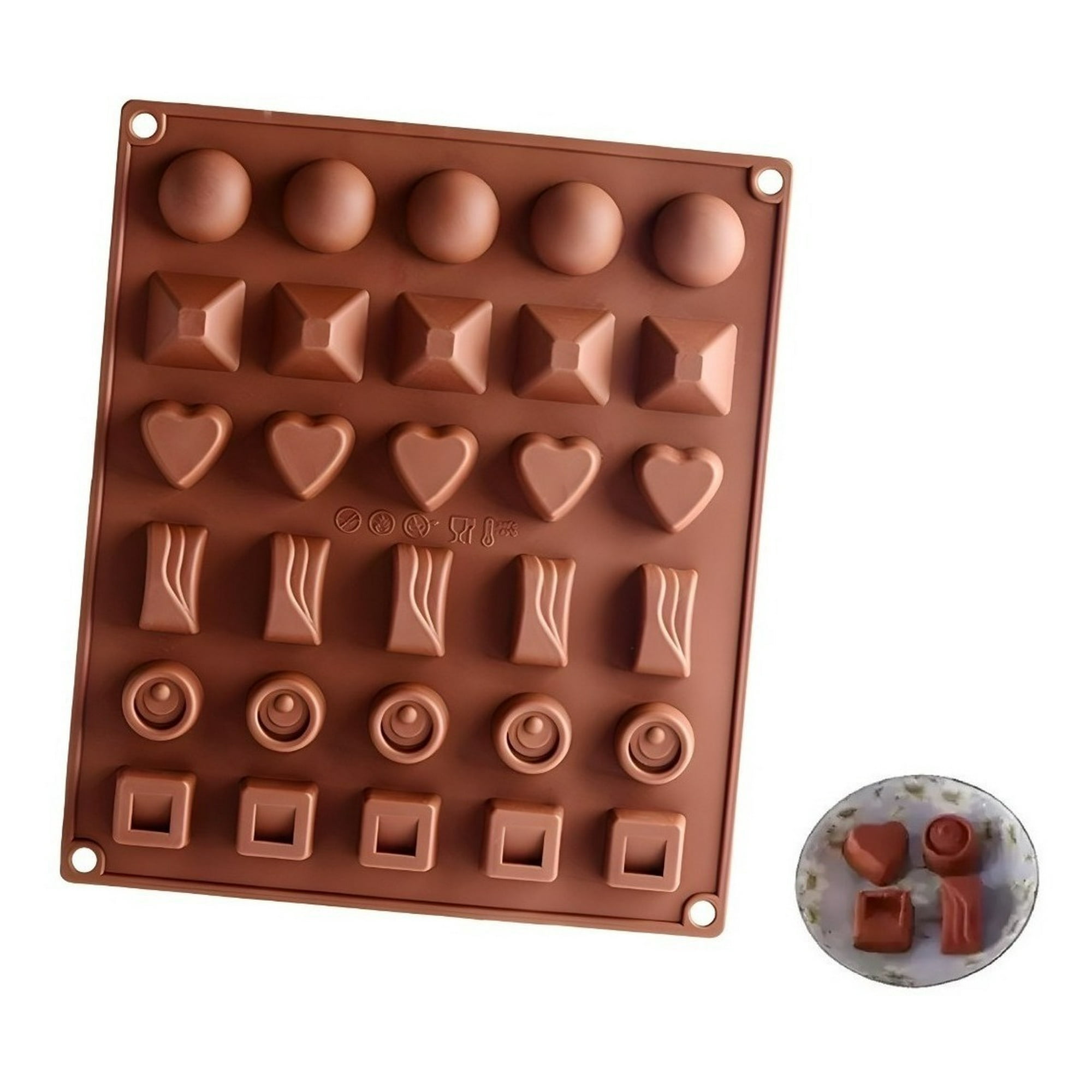 Genérico - Moldes De Chocolate Moldes De Silicona Chocolate 30 Formas