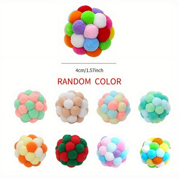 Interactive Colorful Bouncy Balls Cat Toys Playing Pet Supplies Funny Chewing Toy