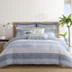 thumbnail image 1 of Juego de Ropa de Cama Levtex Home King Algodón Rayas Azul Gris, 1 of 7