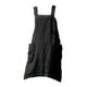 thumbnail image 1 of Delantal De Lino De Algodón Con Bolsillo Delantales De Chef Con Espalda Cruzada Para Mujer XXXL Negro, 1 of 5